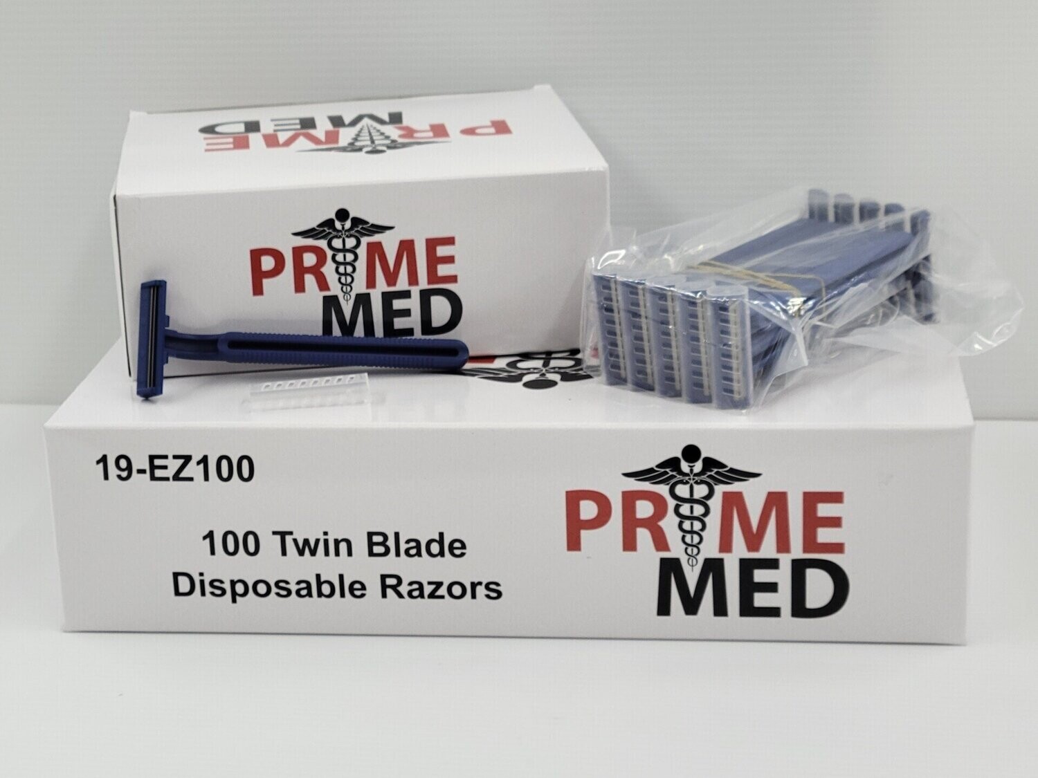 PRIMEMED TWIN BLADE DISPOSABLE RAZORS BX50