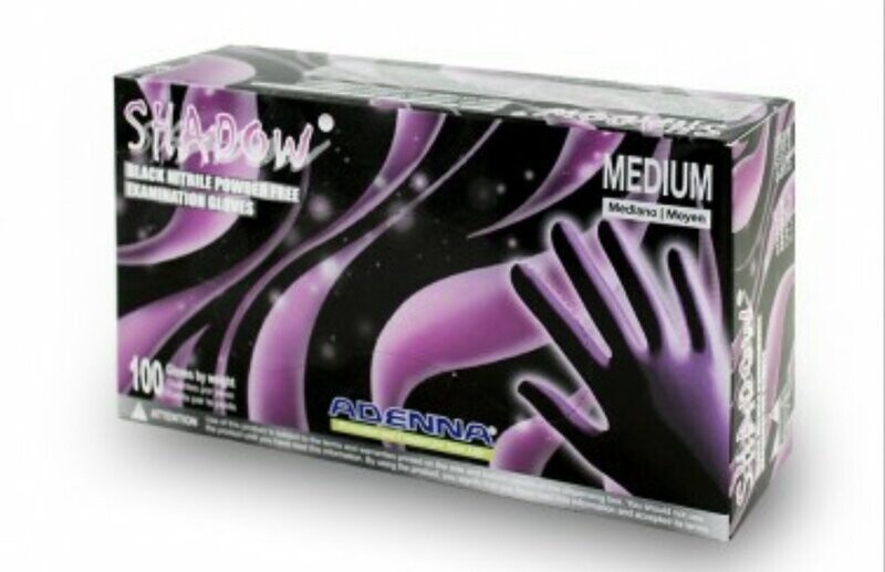 SHADOW ADENNA NITRILE POWDER FREE BLACK GLOVES