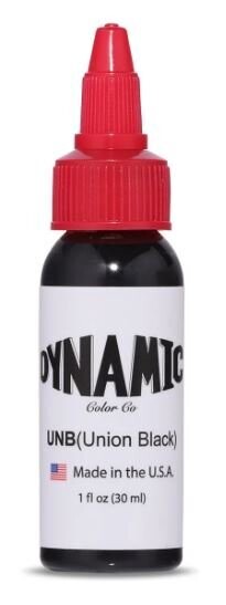 DYNAMIC UNION BLACK TATTOO INK, SIZE: 1 OZ