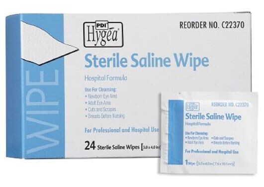 PDI STERIWIPES INDIVIDUALLY WRAPPED STERILE SALINE WIPES 4" X 6" BX24 CS24BX24