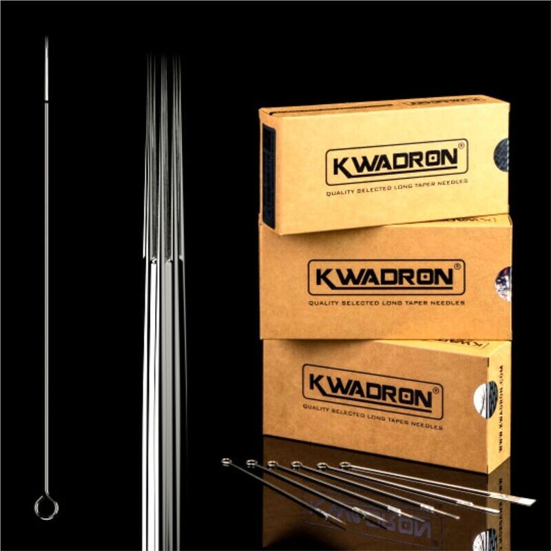 KWADRON #12 QUALITY TATTOO NEEDLE ON BAR LINER LONG TAPER BX50 SELECT SIZE