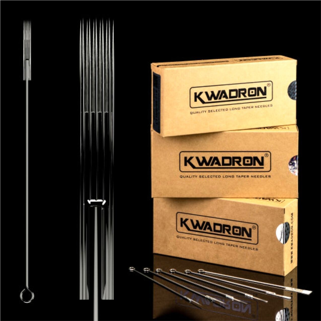 KWADRON #12 QUALITY TATTOO NEEDLE ON BAR STRAIGHT MAG BX50, SIZE: 5 STRAIGHT MAG