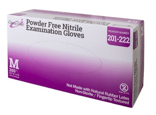 OMNITRUST BLUE NITRILE 201 SERIES POWDERFREE EXAM GLOVES BX200 CS2000