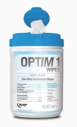 SCICAN OPTIM 1 WIPES 6" X 7" 160/TUB