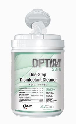 SCICAN OPTIM 33 TB WIPES 6" X 7" 160/TUB