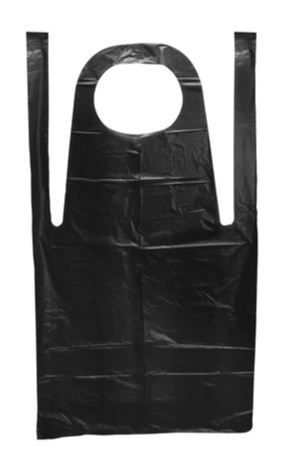 SAFERLY APRON STANDARD .02MM SMOOTH 2'5" X 4'5" BLACK  100/PK