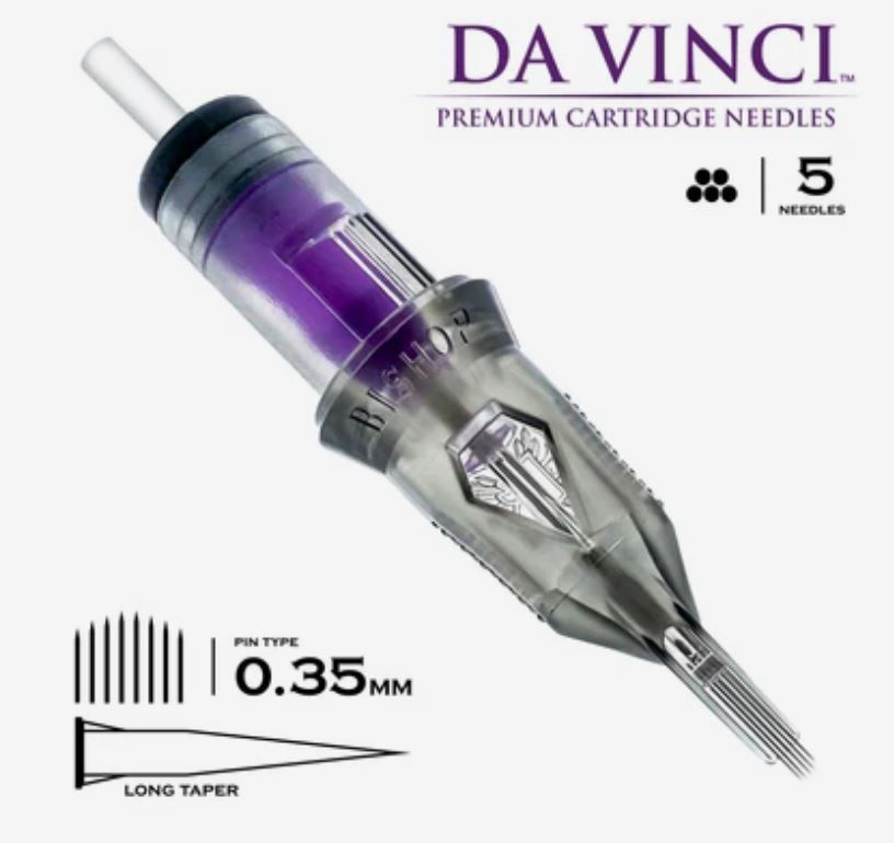 BISHOP DAVINCI CARTRIDGE V2 REGULAR (12) CURVED MAG  - LONG TAPER 20/BX, SIZE: SIZE 5