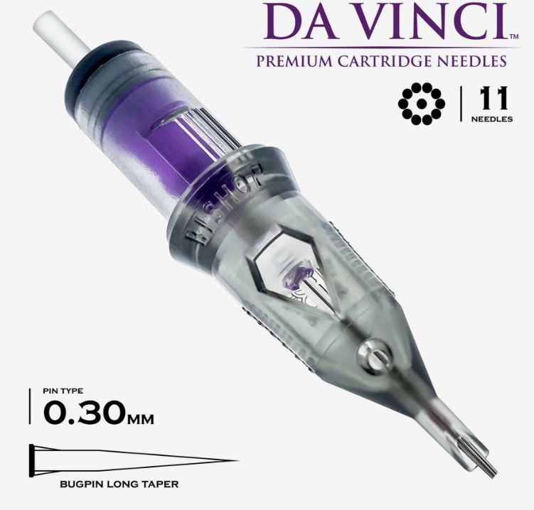 BISHOP DAVINCI CARTRIDGE V2 BUGPIN (10) LINER - LONG TAPER 20/BX