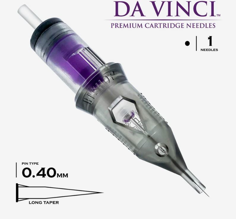 BISHOP DAVINCI CARTRIDGE V2 REGULAR (12 / 35) LINER REGULAR & EXTRA TIGHT - LONG TAPER 20/BX (1 LINER IS (14 / 40), SIZE: SIZE 1 EXTRA TIGHT (14 / 40)
