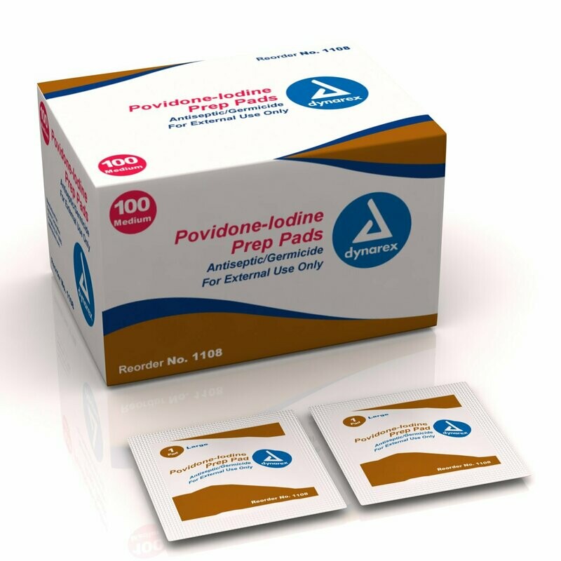 DYNAREX POVIDONE IODINE PREP PAD 1000/CS DYNAREX POVIDONE IODINE PREP PAD 1000/CS