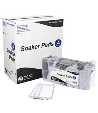 DYNAREX BLACK SOAKER PADS 4X7 NON STERILE 500/PK 4PK/CS DYNAREX BLACK SOAKER PADS 4X7 NON STERILE 500/PK 4PK/CS
