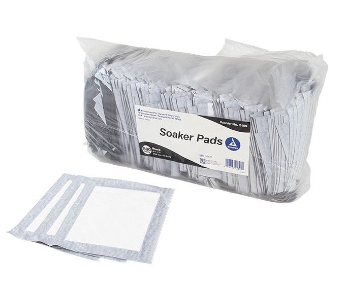 DYNAREX BLACK SOAKER PADS 6.25X7 NON STERILE 500/PK DYNAREX BLACK SOAKER PADS 6.25X7 NON STERILE 500/PK