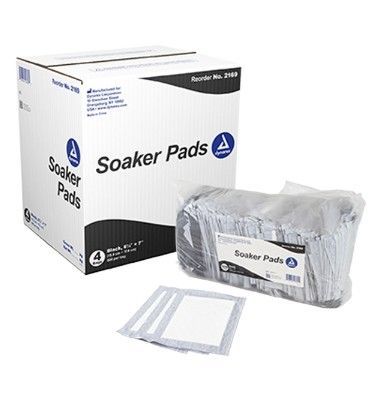 DYNAREX BLACK SOAKER PADS 6.25X7 NON STERILE 500/PK 4PK/CS