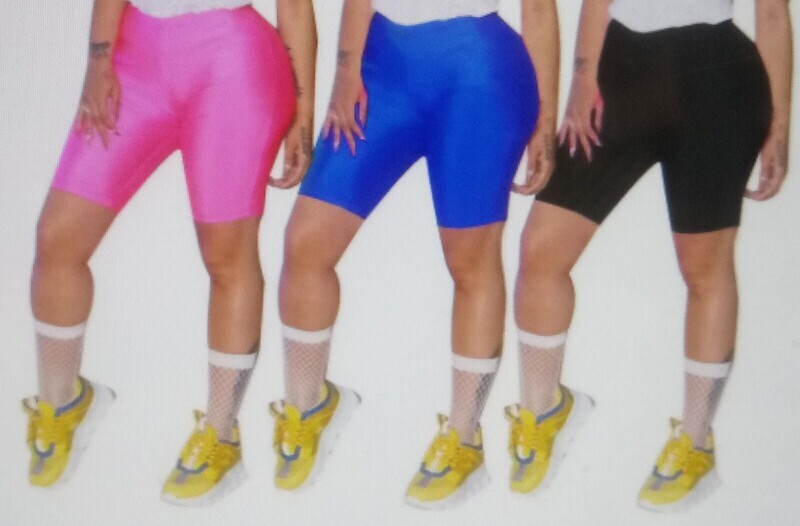 black and yellow biker shorts