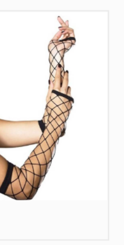 fishnet glove in black