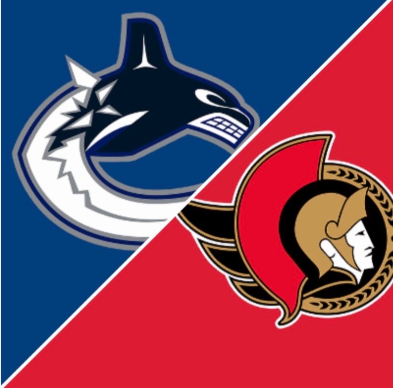 Vancouver vs Sens Tuesday Jan 13th @7:00pm