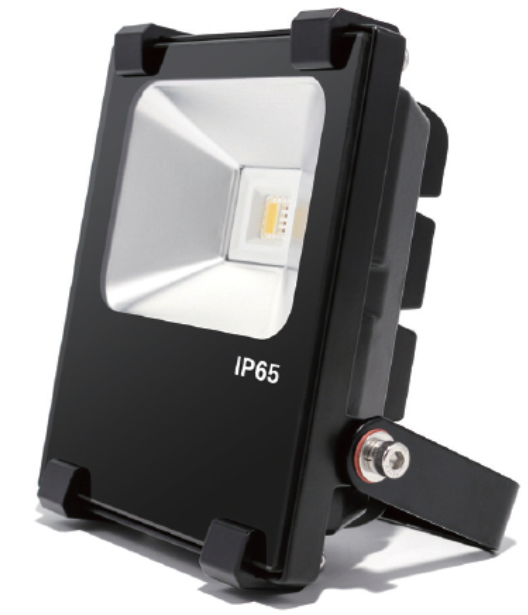 LED FLOOD LIGHT - 10W RGB+W W/ REMOTE