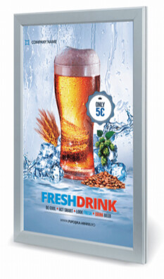 ALUMINUM FRAME FLIP-OPEN SUPER SLIM LIGHT BOX - 18W