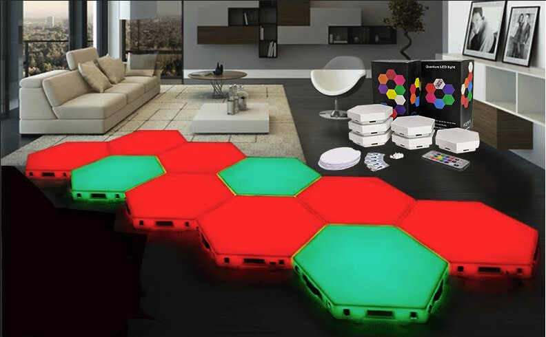 MODULAR HEXAGON LIGHT WITH REMOTE CONTROL & TOUCH SENSOR