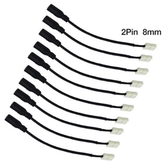SOLDERLESS 10/PACK STRIP TO DC FEMALE PLUG