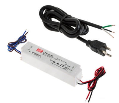 MEAN WELL 12V/36WATT W/ POWER CORD (LPV-35-12)
