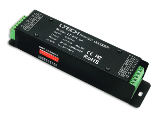 3CH DMX Decoder - LT-851-5A