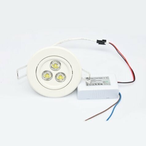 NDA RECESSED DOWN LIGHT - 3W (WHITE FIXTURE)