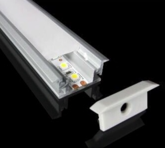 LOW PROFILE FLOOR EXTRUSION FIXTURE - 1.1" (W) x 0.43" (H)