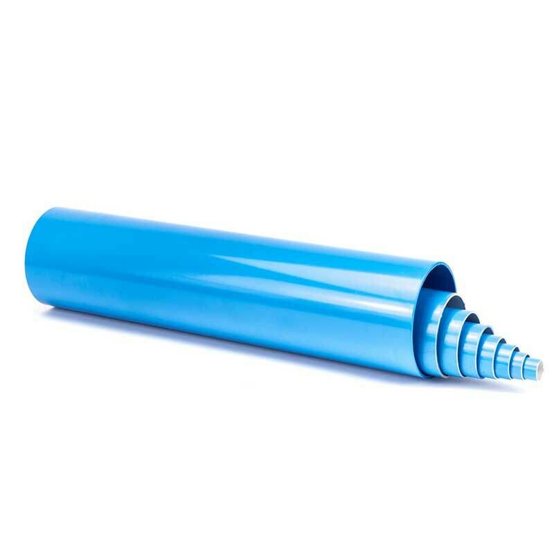 QLTUAL020S Aircom 3/4&quot; (20 Mm) Blue Aluminum Compressed Air Pipe