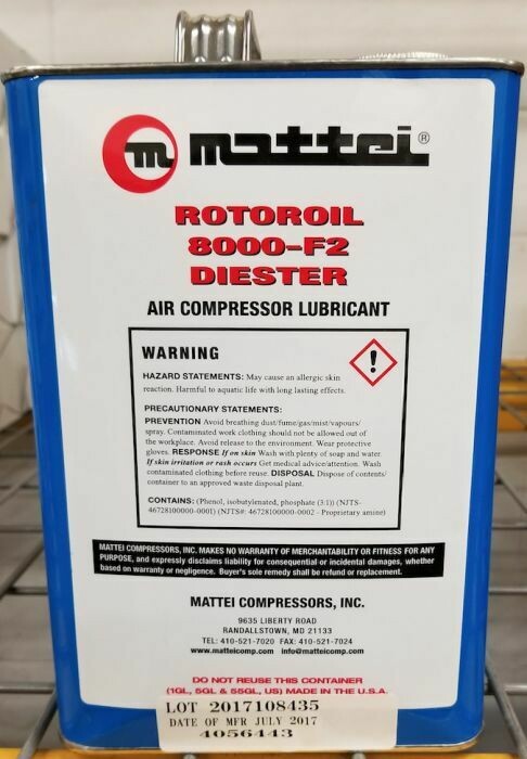Mattei 8000 F2-1 Mattei Rotary Vane Compressor Lubricant