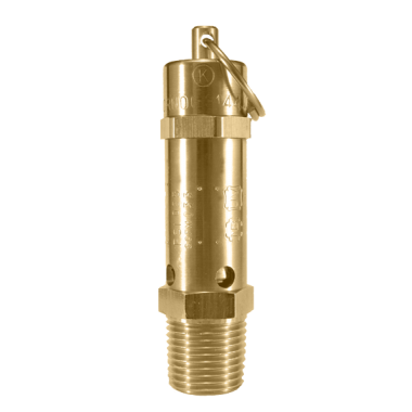 112CSS-2-100 ASME Code Safety Valve, Brass with Stainless Steel Ball
