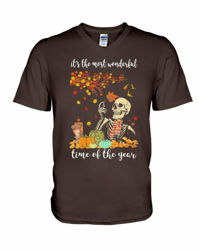 Its The Most Wonderful Time of The Year Autumn V-Neck T-Shirt
