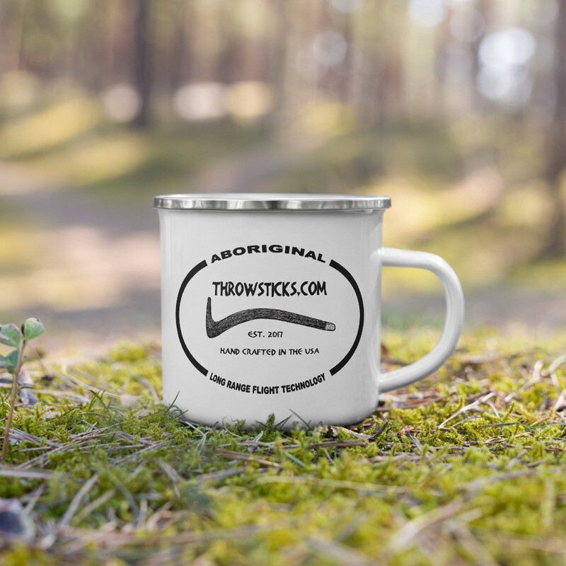 Throwsticks Enamel Mug