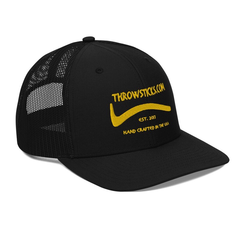 Throwsticks Mesh Back Trucker Cap (Black)