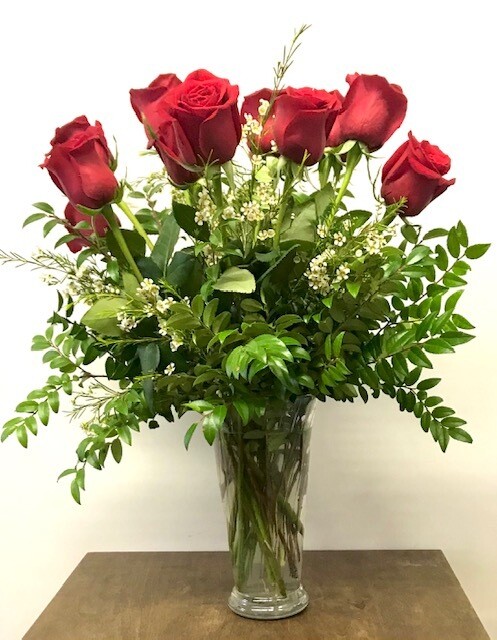 The Fred Astaire One Dozen Vased Red Roses