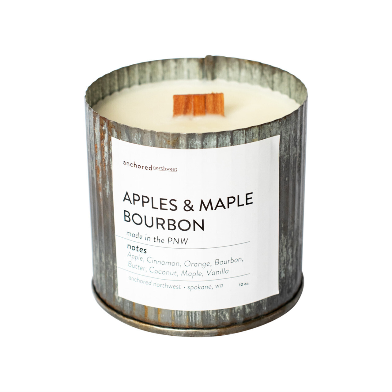Apples & Maple Bourbon  Rustic Vintage Candle by Anchored Northwest