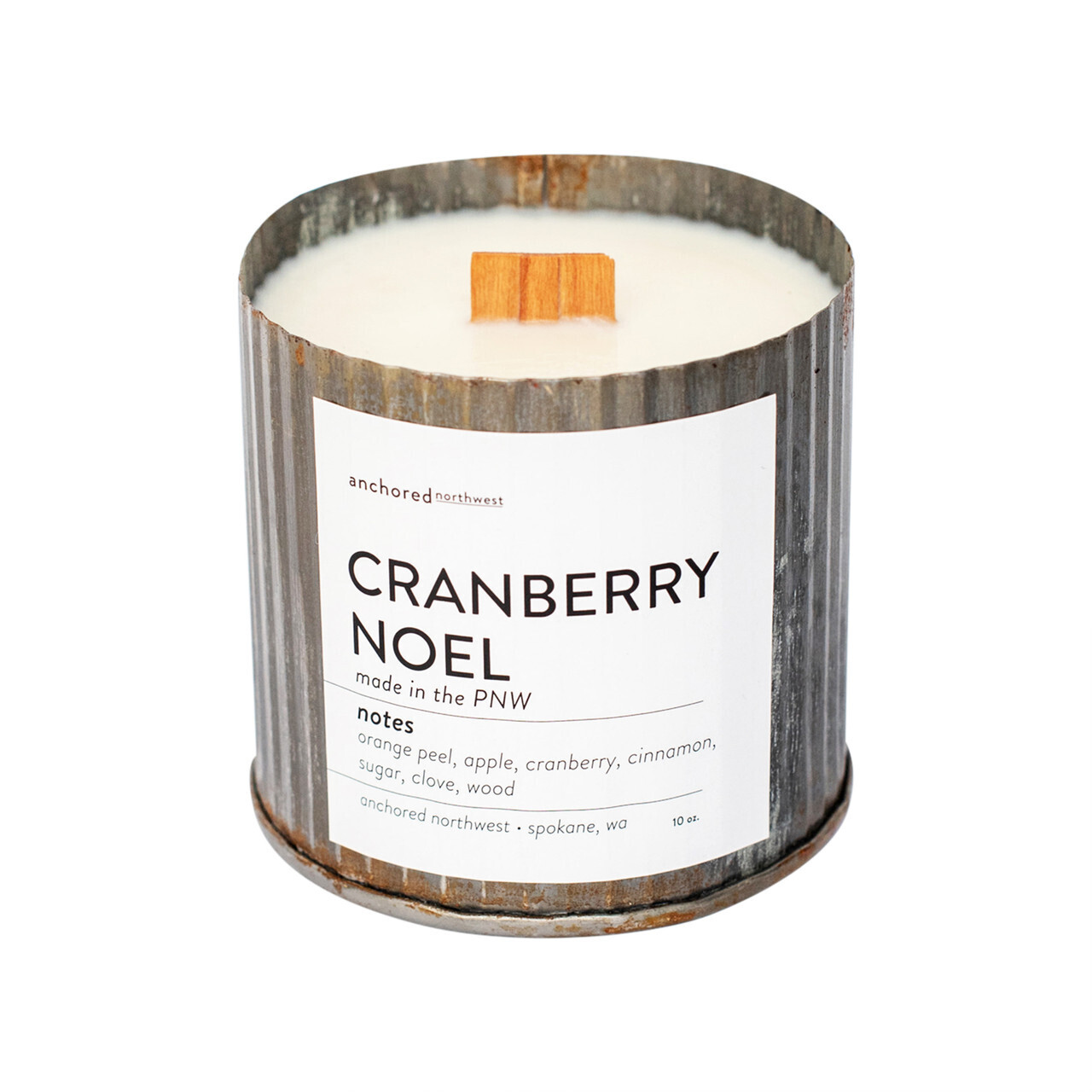 Cranberry Noel Rustic Farmhouse Candle by Anchored Northwest