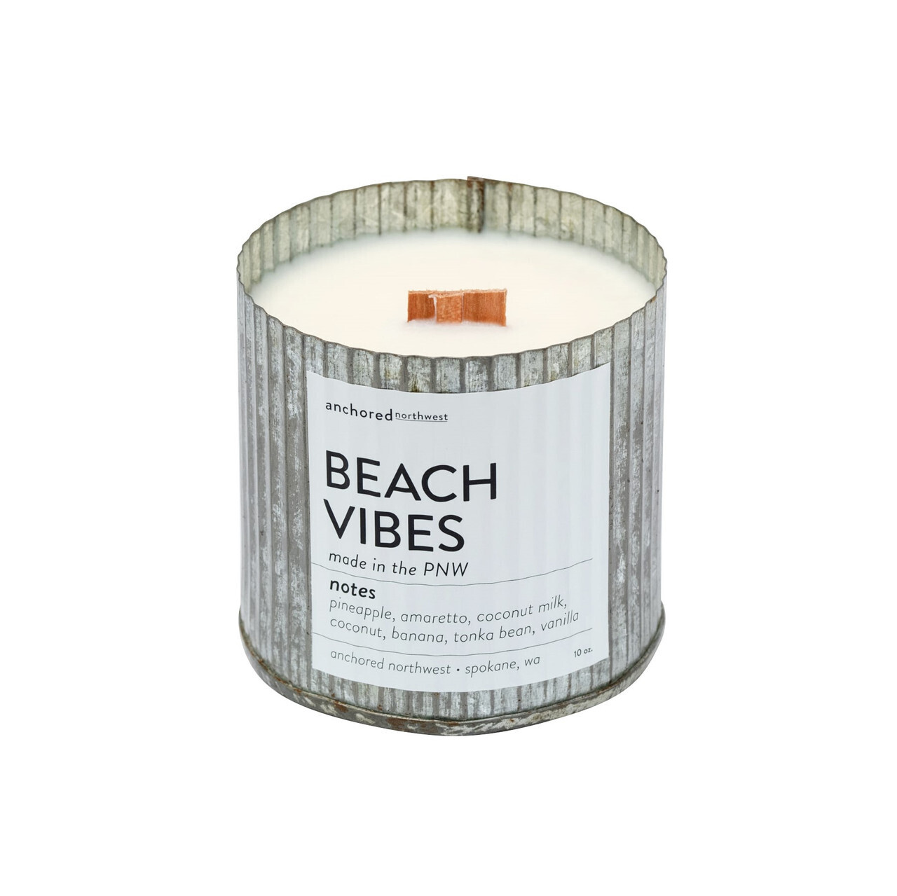 Beach Vibes Rustic Vintage Candle by Anchored Northwest