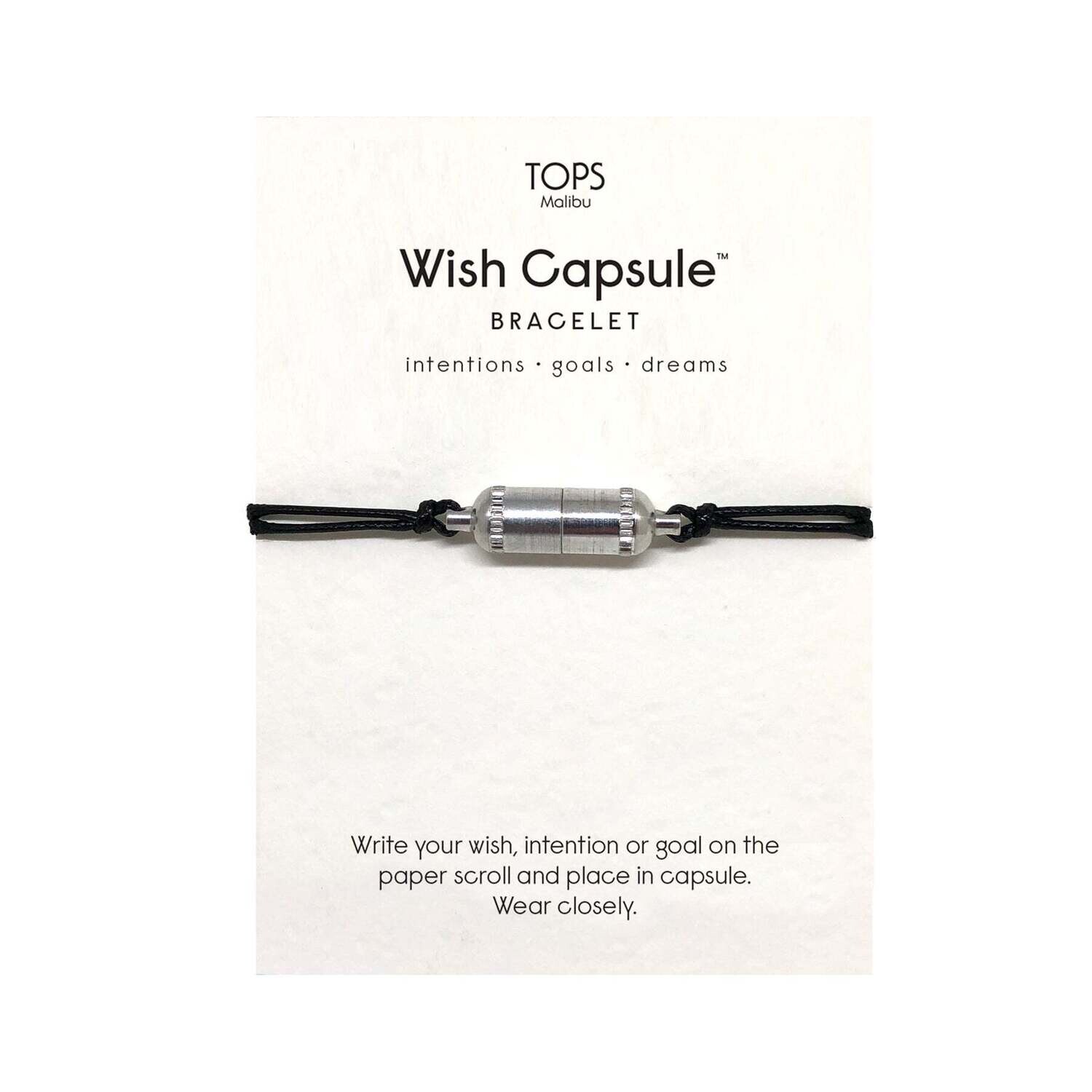 Silver Wish Capsule Bracelet (Black)