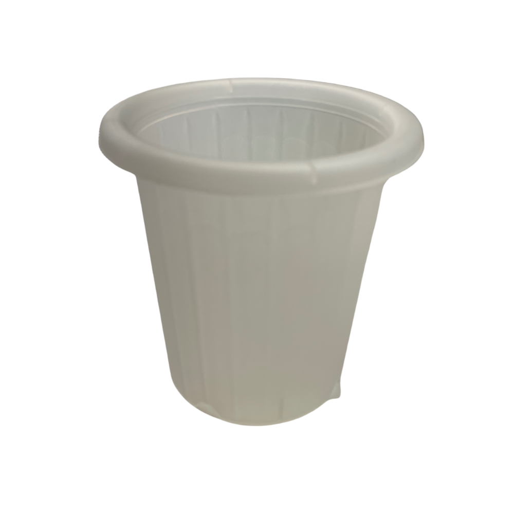 Corrugated Clear Plastic Pot   8.25
