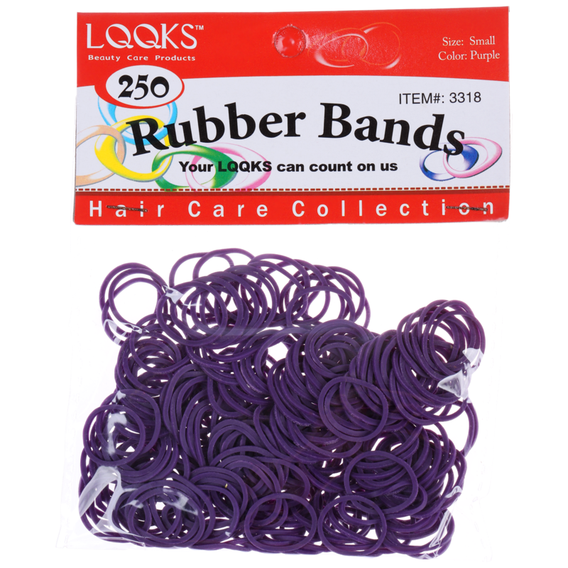 LQQKS RUBBER BAND PURPLE 250PC/PK #3318
