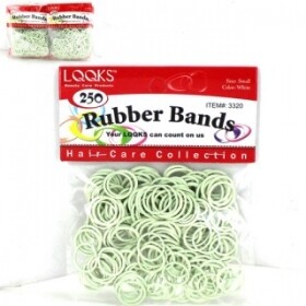 LQQKS RUBBER BAND WHITE 250PC/PK #3320