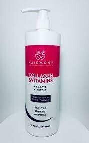 Hairmony Collagen Vitamins Professional Hydrate and Repair Hair Conditioner, Hairmony Collagen & Vitamins Protein: 16 oz