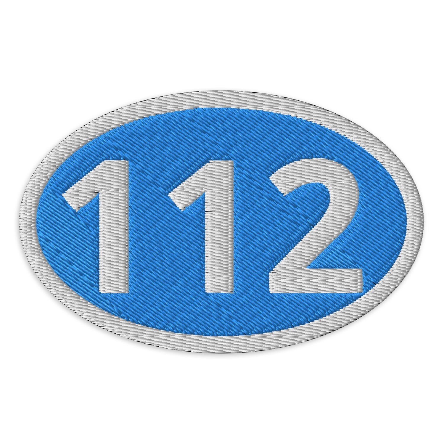 112 Patch - Oval 4″×2.6″