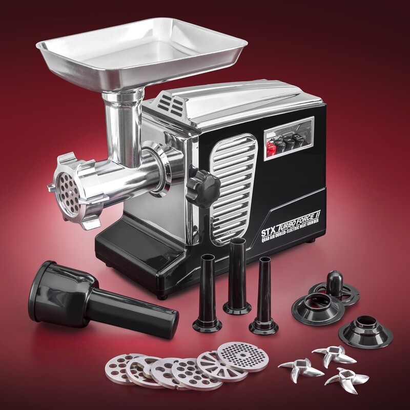 REBUILT STX Turboforce II 4000 Series Electric Meat Grinder - Size #12 - BLACK