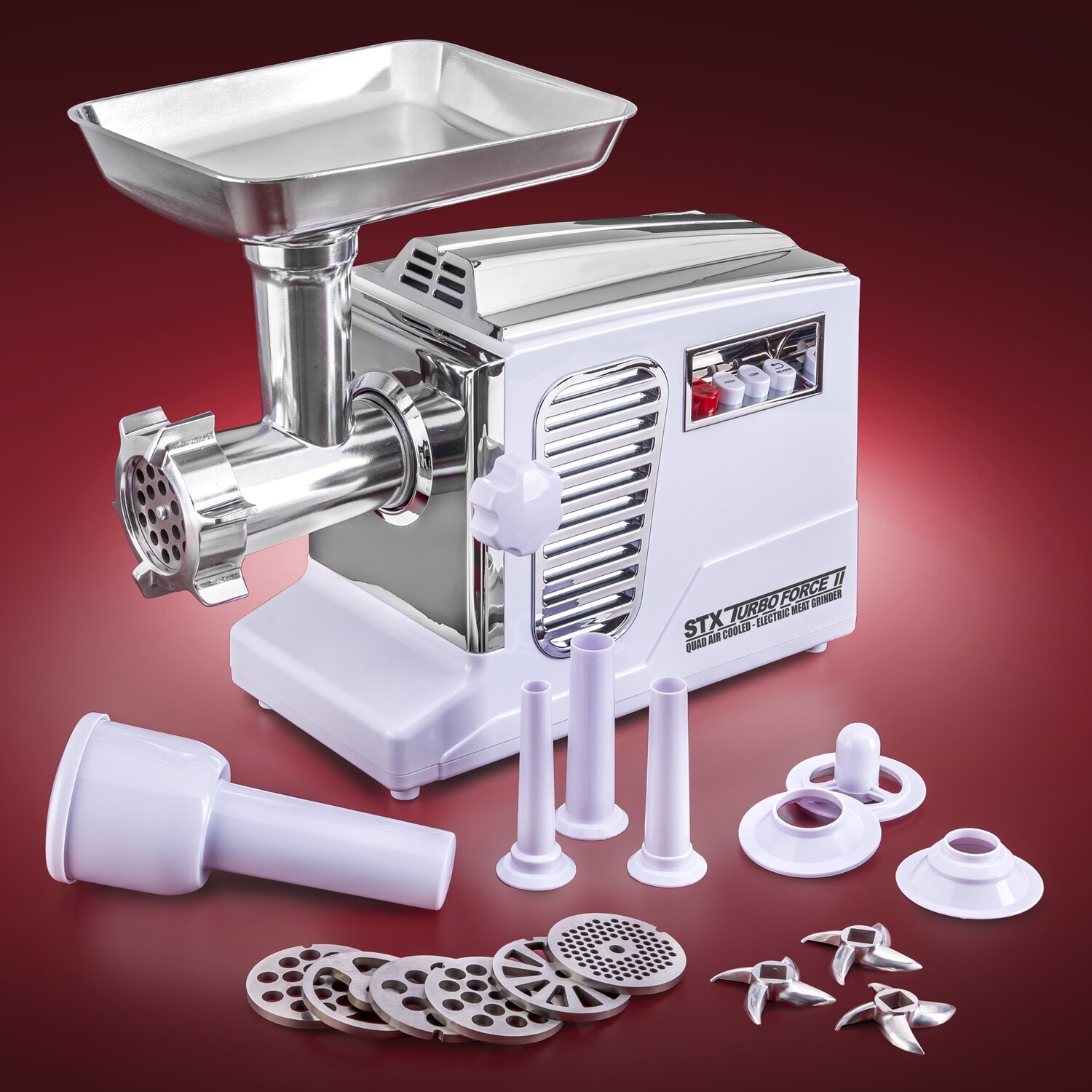 REBUILT STX Turboforce II 4000 Series Electric Meat Grinder - Size #12 - WHITE