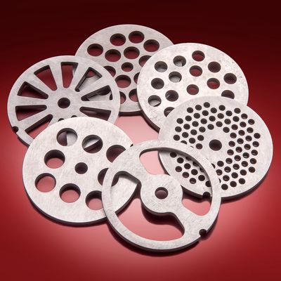 Full Set of Grinding Plates - Includes Sausage Stuffing Plate - Turboforce II 4000 STX-TB2-6PC-PLATE-SET