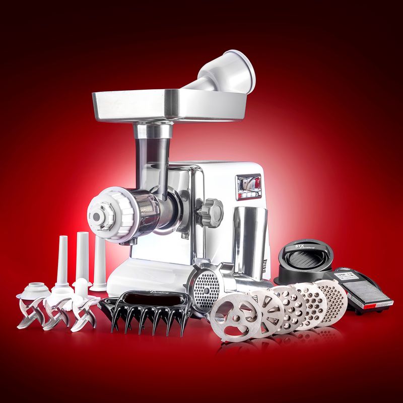 STX Turboforce 3000 Series Electric Meat Grinder &amp; Sausage Stuffer w/ Juicer &amp; Foot Pedal