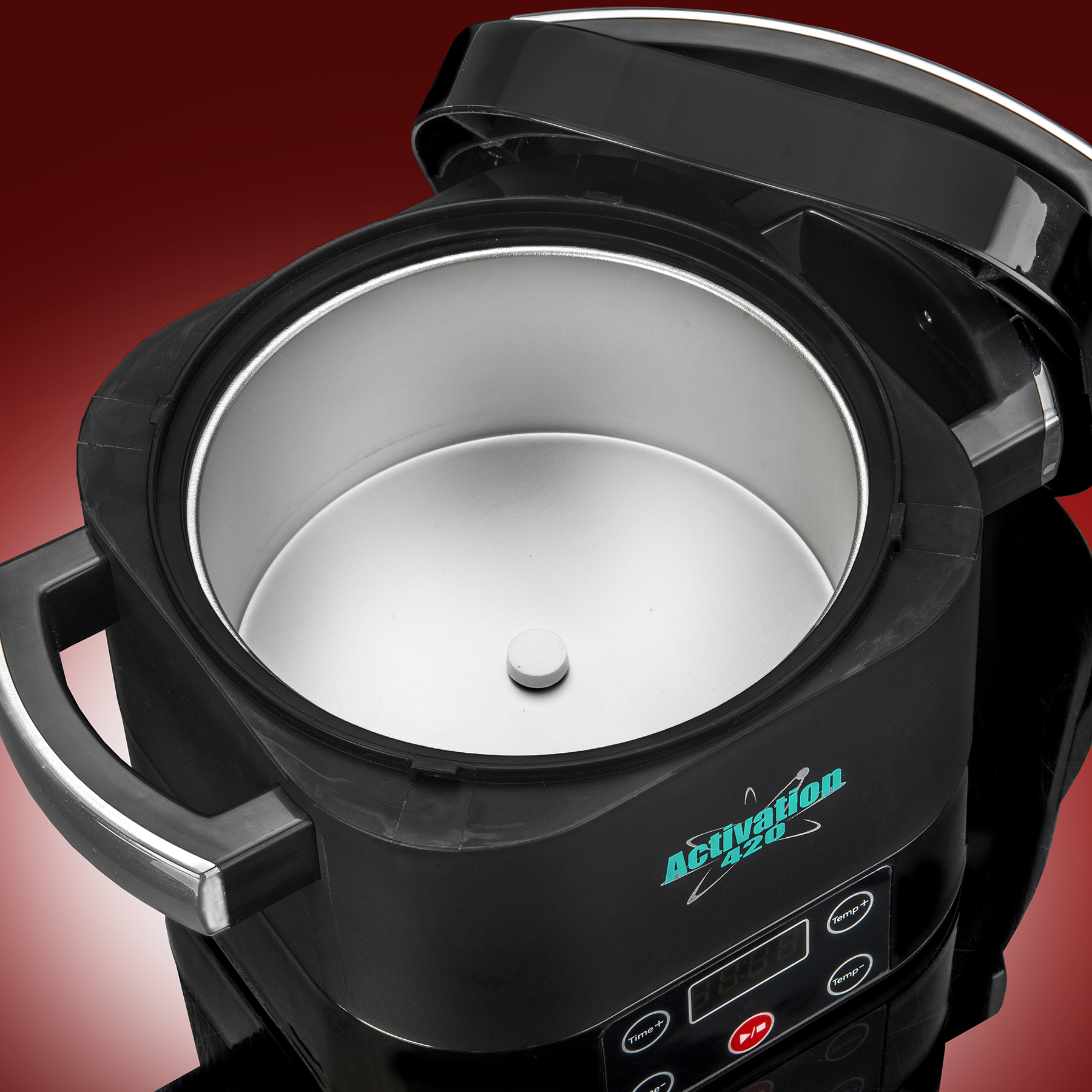 STX Activation Decarboxylator Botanical Herbal Activator • Fully Automatic • Virtually Odorless • Activates Up to 2 Oz of Product • 2 Aluminum Decarb Canisters with Silicone Lids for Storage!