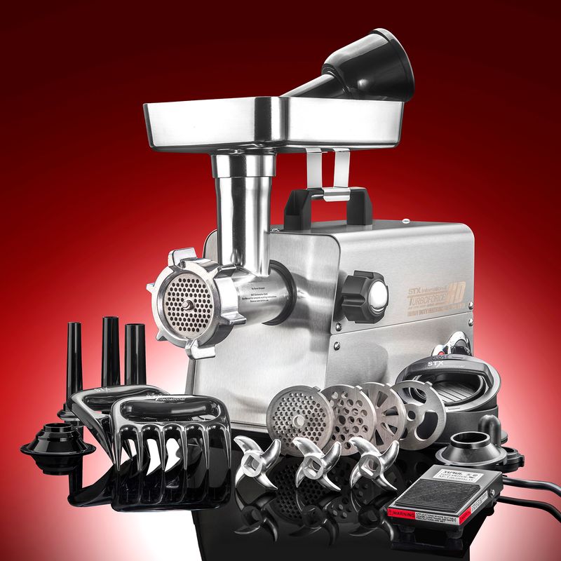 STX Turboforce HD 3500 Series Electric Meat Grinder &amp; Sausage Stuffer with Foot Pedal